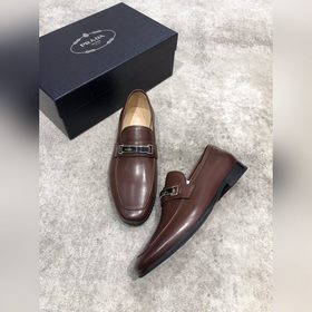 Высококачественные мужские кожаные туфли Prada, верх из импортной