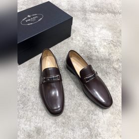 Высококачественные мужские кожаные туфли Prada, верх из импортной