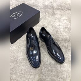 Prada мужские кожаные туфли, верх из импортной кожи, открытый мыс