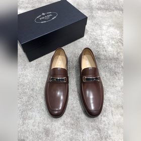 Высококачественные мужские кожаные туфли Prada, верх из импортной