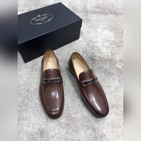 Высококачественные мужские кожаные туфли Prada, верх из импортной