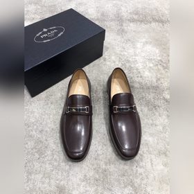 Высококачественные мужские кожаные туфли Prada, верх из импортной