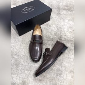 Высококачественные мужские кожаные туфли Prada, верх из импортной