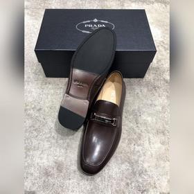 Высококачественные мужские кожаные туфли Prada, верх из импортной