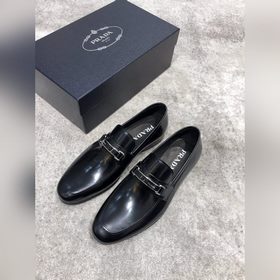 Высококачественные мужские кожаные туфли Prada, верх из импортной