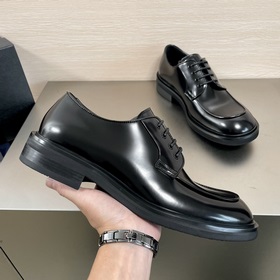 Код： YS004455 Prada Новые мужские кожаные туфли на шнурках Высоко