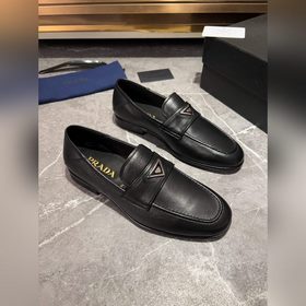 Мужские кожаные туфли PRADA, импортный товар, материал： кожа высш
