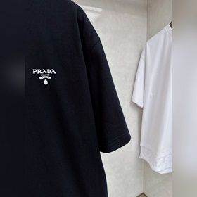 Prada 2025Ss весна-лето, новейшая модель короткорукавной футболки