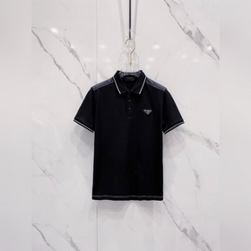Prada 2025ss летняя новинка - мужская рубашка-поло с воротником и