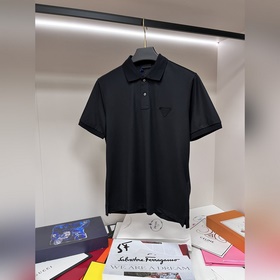 Prada 25SS Новая модель поло с маленьким треугольным логотипом. Э