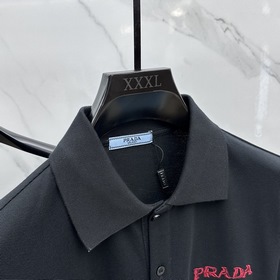 Prada*Prada весенняя и летняя новинка мужская рубашка-поло с коро