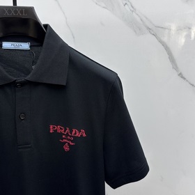 Prada*Prada весенняя и летняя новинка мужская рубашка-поло с коро