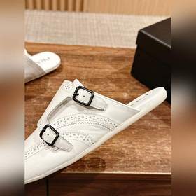 Prada Подиумная модель ретро туфли с бахромой, с ремешком и полуо