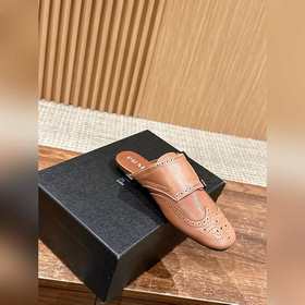 Prada Подиумная модель ретро туфли с бахромой, с ремешком и полуо