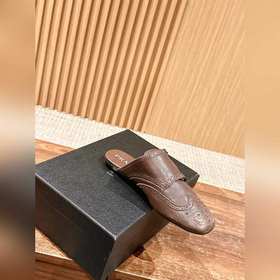 Prada Подиумная модель ретро туфли с бахромой, с ремешком и полуо