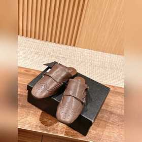 Prada Подиумная модель ретро туфли с бахромой, с ремешком и полуо