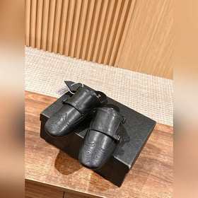 Prada Подиумная модель ретро туфли с бахромой, с ремешком и полуо