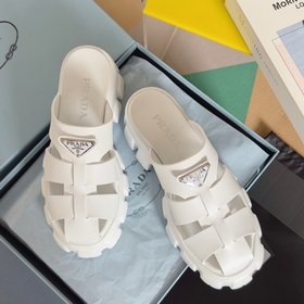 Топовая версия： женская модель  Prada Monolith серия Резиновые с
