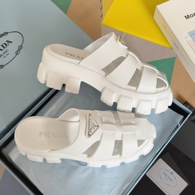 Топовая версия： женская модель  Prada Monolith серия Резиновые с