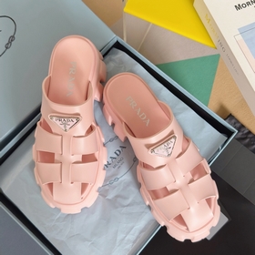 Топовая версия： женская модель  Prada Monolith серия Резиновые с