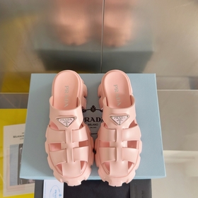 Топовая версия： женская модель  Prada Monolith серия Резиновые с