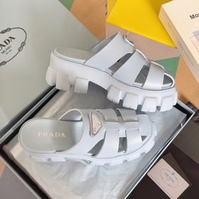 Топовая версия： женская модель  Prada Monolith серия Резиновые с