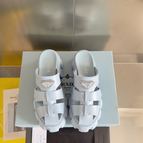 Топовая версия： женская модель  Prada Monolith серия Резиновые с