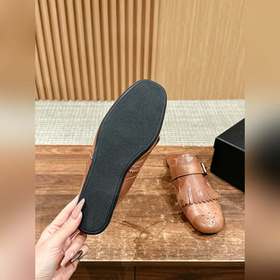 Prada Подиумная модель ретро туфли с бахромой, с ремешком и полуо