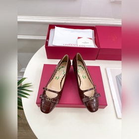 Valentino 2025 весна-лето новинки BOWOW кожаные туфли с каменным