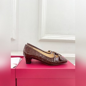 Valentino 2025 весна-лето новинки BOWOW кожаные туфли с каменным 