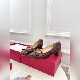 Valentino 2025 весна-лето новинки BOWOW кожаные туфли с каменным 