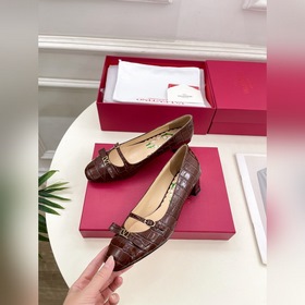 Valentino 2025 весна-лето новинки BOWOW кожаные туфли с каменным 