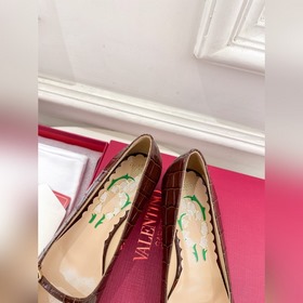 Valentino 2025 весна-лето новинки BOWOW кожаные туфли с каменным 
