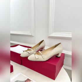 Valentino 2025 весна-лето новинки BOWOW кожаные туфли с каменным 