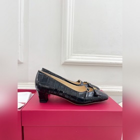 Valentino 2025 весна-лето новинки BOWOW кожаные туфли с каменным 