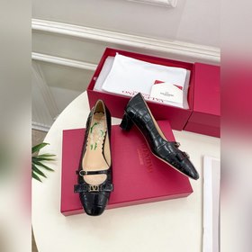 Valentino 2025 весна-лето новинки BOWOW кожаные туфли с каменным 