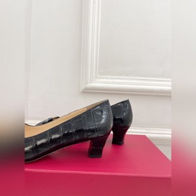 Valentino 2025 весна-лето новинки BOWOW кожаные туфли с каменным 