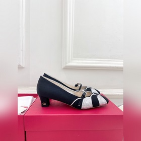 Valentino 2025 весна-лето новинки BOWOW шелковые туфли с бриллиан