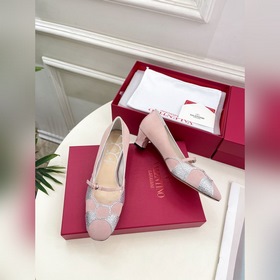 Valentino 2025 весна-лето новинки BOWOW шелковые туфли с бриллиан