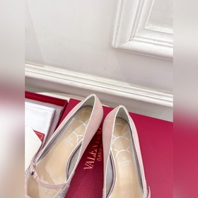 Valentino 2025 весна-лето новинки BOWOW шелковые туфли с бриллиан