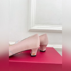 Valentino 2025 весна-лето новинки BOWOW шелковые туфли с бриллиан