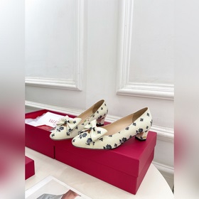 Valentino 2025 весна-лето новинки BOWOW шелковые туфли на каблука