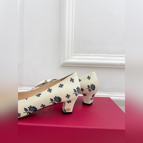 Valentino 2025 весна-лето новинки BOWOW шелковые туфли на каблука