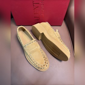 Новые мужские туфли-лофеки VALENTINO с заклепками. Модные и удобн