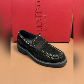 Новые мужские туфли-лофеки VALENTINO с заклепками. Модные и удобн