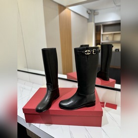 VALENTINO Высококачественные кожаные сапоги Kelly Jumping от Vale
