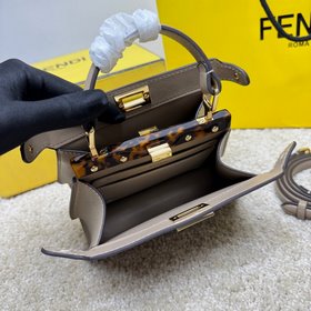 Pigeon Grey Petite Fendi Peekaboo IS