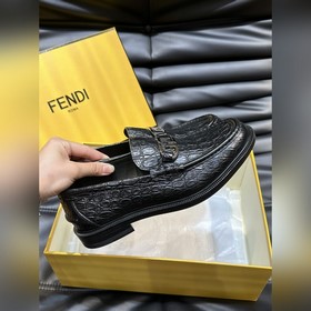 Мужские кожаные туфли Fendi Premium, э