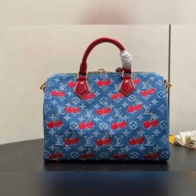 N87627 Синяя джинсовая сумка с вышивко