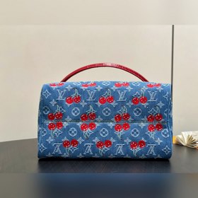 N87627 Синяя джинсовая сумка с вышивко